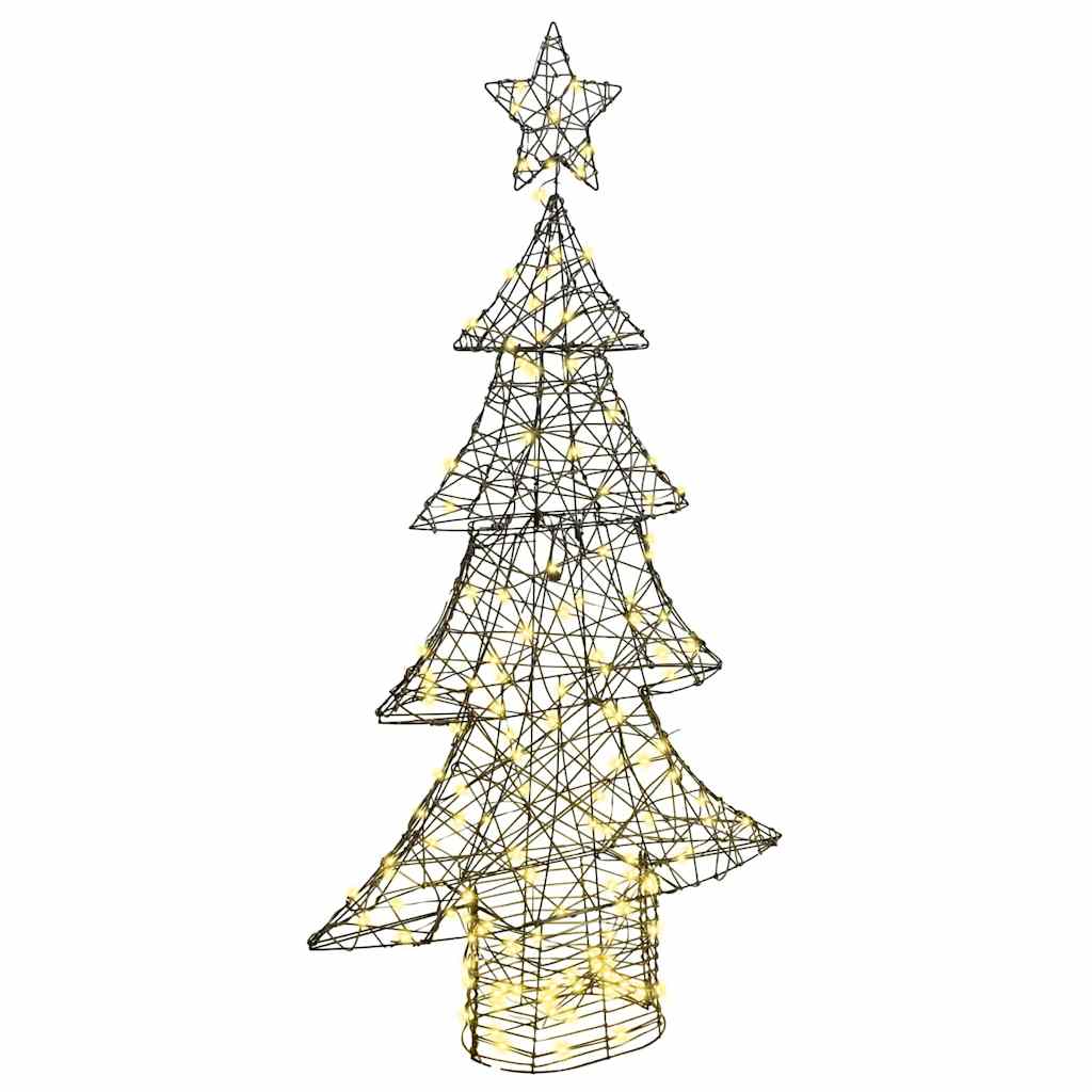 Albero di Natale con 160 LED Bianco caldo 150 cm Rattan | homemem39