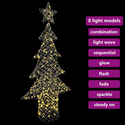 Albero di Natale con 240 LED Bianco caldo 180 cm Rattan | homemem39