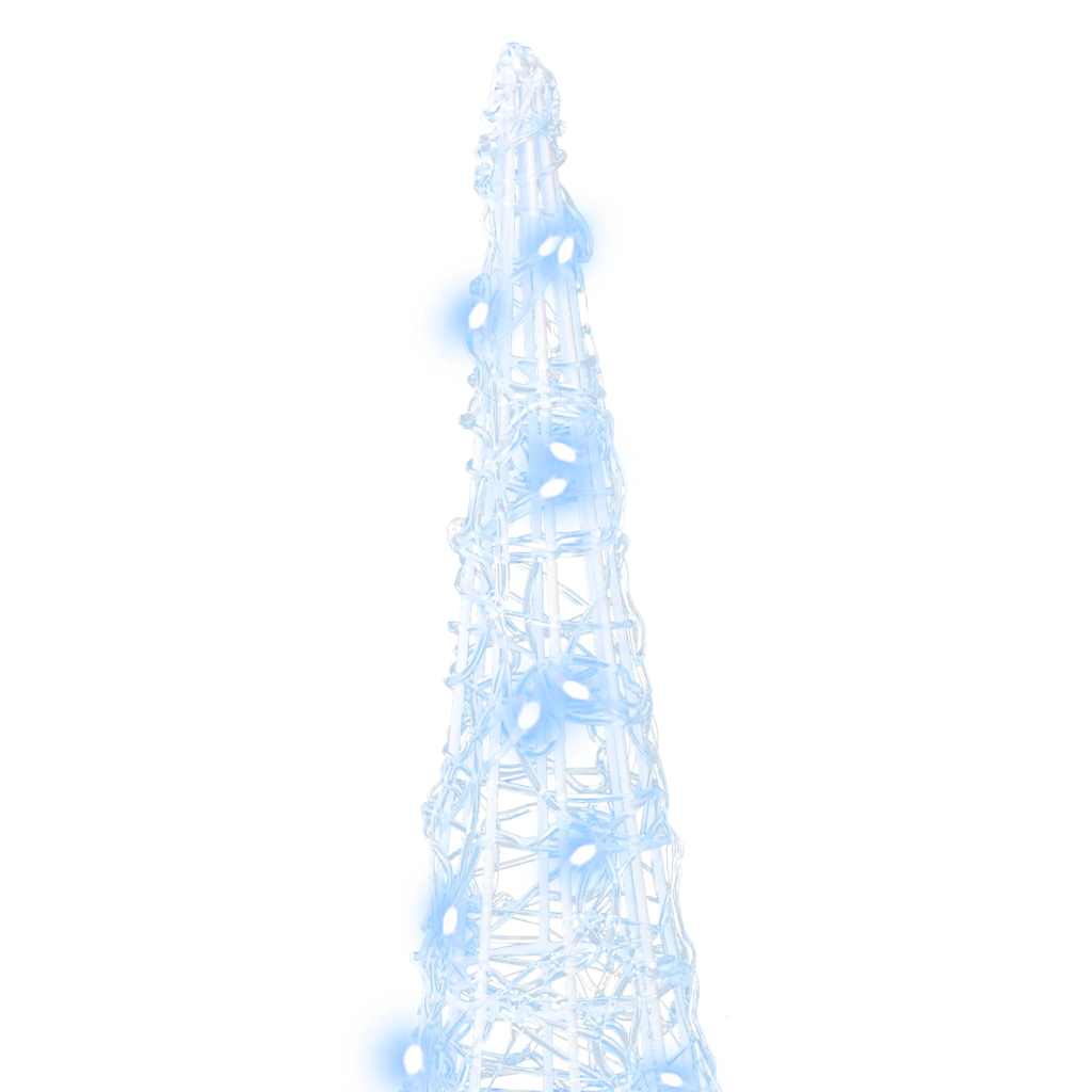 Albero di Natale 3 pcs Bianco freddo 20 x 20 x 80 cm Acrilico | homemem39