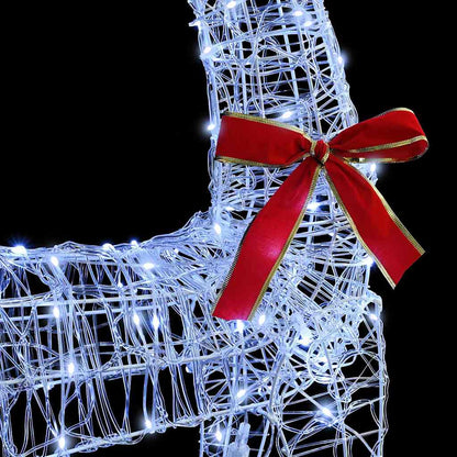 Slitta trainata da renna Bianco freddo 70 x 26 x 128.5 cm