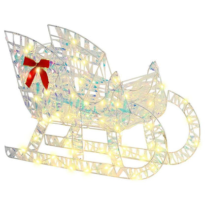 Slitta trainata da renna Bianco caldo 70 x 26 x 129 cm PET | homemem39