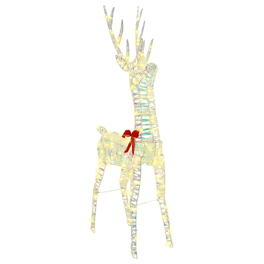 Slitta trainata da renna Bianco caldo 70 x 26 x 129 cm PET | homemem39