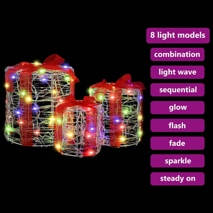 Decorazione Scatola Regalo 3 pcs colorato 20 x 20 x 21 cm