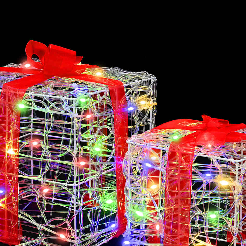 Scatola Regalo 3 pcs Multicolore 20 x 20 x 20 cm Acrilico