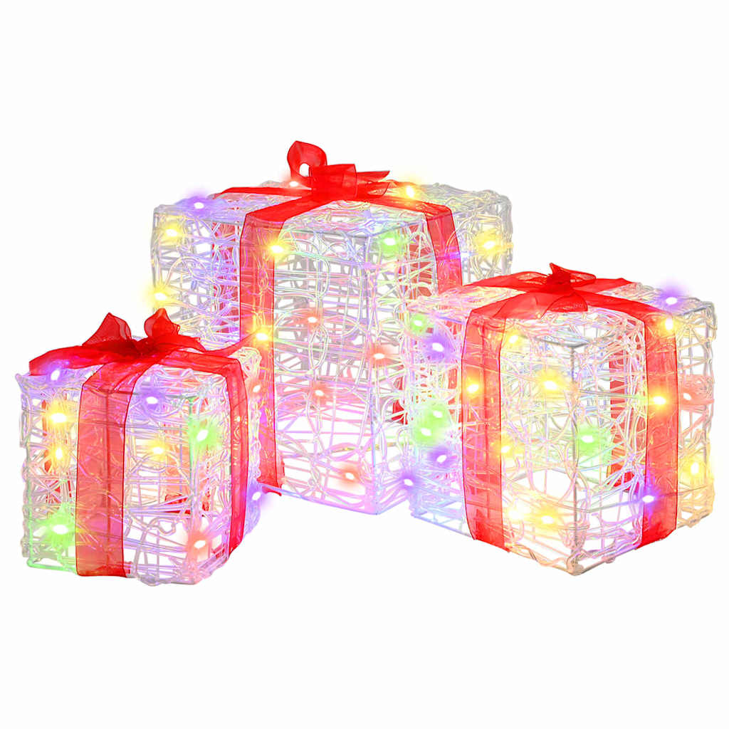 Scatola Regalo 3 pcs Multicolore 20 x 20 x 20 cm Acrilico