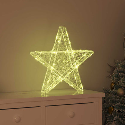 Stella 3D con 50 LED Bianco caldo 55 x 53.5 x 10 cm Acrilico | homemem39