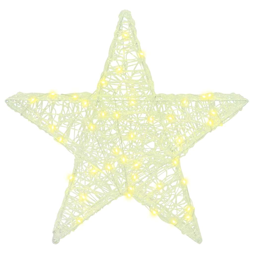Stella 3D con 50 LED Bianco caldo 55 x 53.5 x 10 cm Acrilico | homemem39
