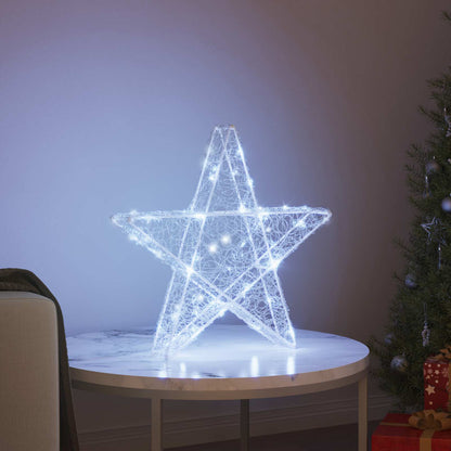 Stella 3D con 50 LED Bianco freddo 55 x 53.5 x 10 cm Acrilico | homemem39