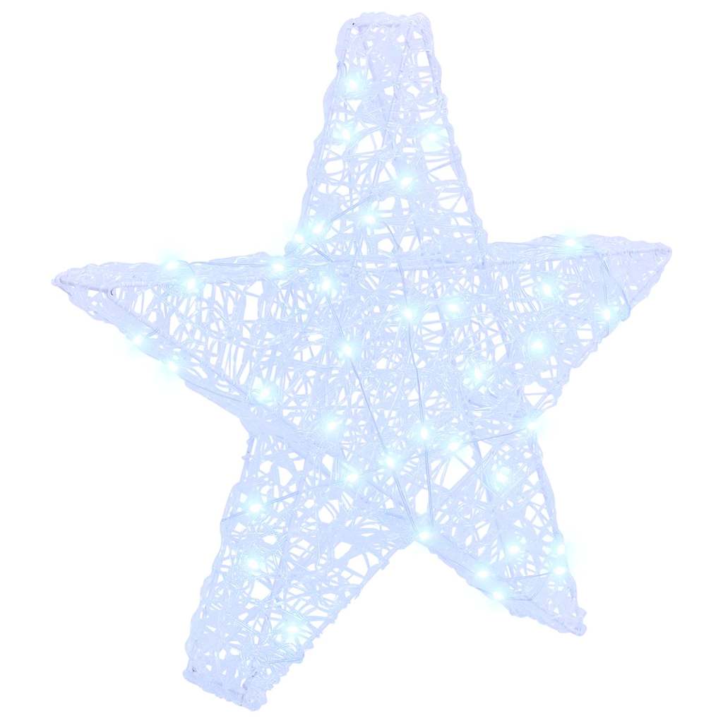 Stella 3D con 50 LED Bianco freddo 55 x 53.5 x 10 cm Acrilico | homemem39