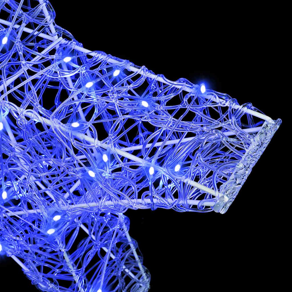 Stella 3D con 50 LED Blu 55 x 53.5 x 10 cm Acrilico | homemem39