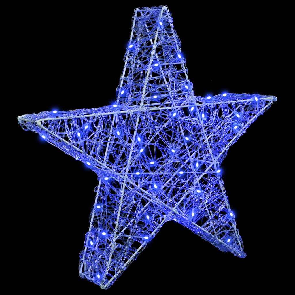 Stella 3D con 50 LED Blu 55 x 53.5 x 10 cm Acrilico | homemem39