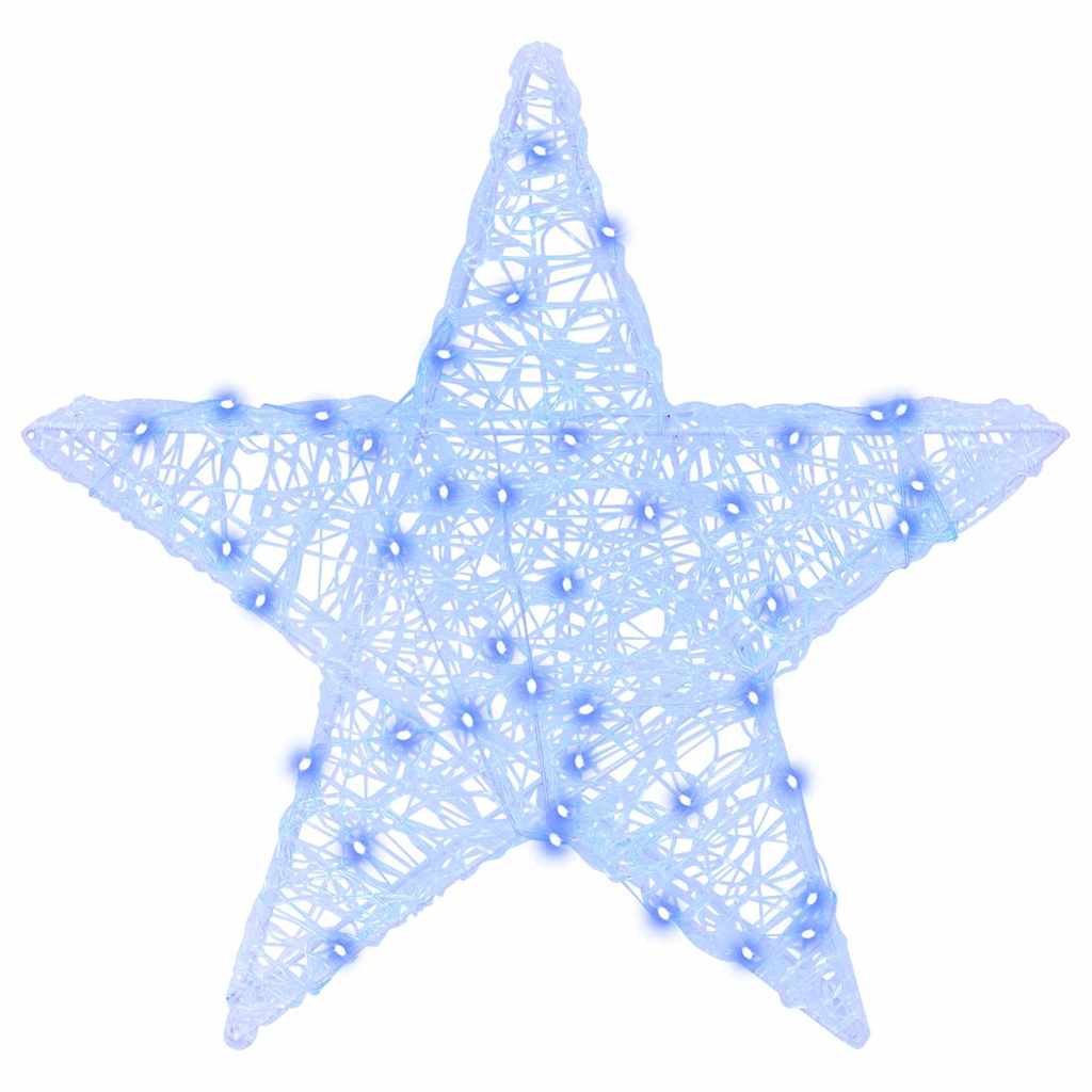 Stella 3D con 50 LED Blu 55 x 53.5 x 10 cm Acrilico | homemem39