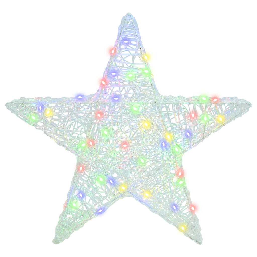Stella 3D con 50 LED Multicolore 55 x 53.5 x 10 cm Acrilico | homemem39