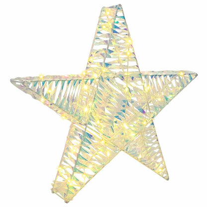 Stella 3D con 50 LED Bianco caldo 55 x 52.5 x 9 cm PET | homemem39