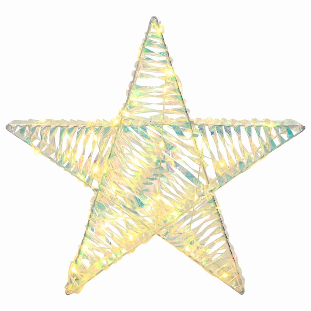 Stella 3D con 50 LED Bianco caldo 55 x 52.5 x 9 cm PET | homemem39