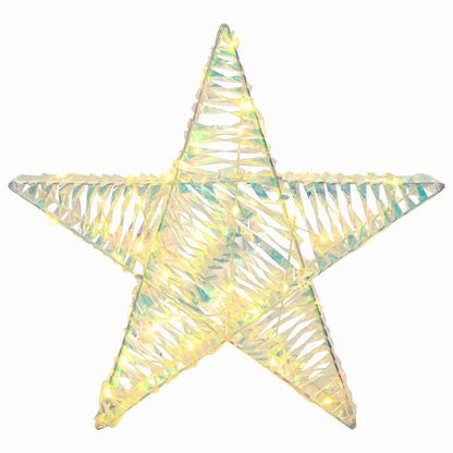 Stella 3D con 50 LED Bianco caldo 55 x 52.5 x 9 cm PET | homemem39
