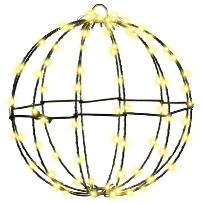 Palla con 192 LED 2 pcs Bianco caldo 30 x 30 x 32 cm Metallo | homemem39