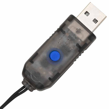 Palla con 384 LED 2 pcs Bianco caldo 60 cm Metallo