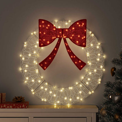 Corona con 60 LED Bianco caldo 76 x 76 x 8,5 cm Acrilico | homemem39