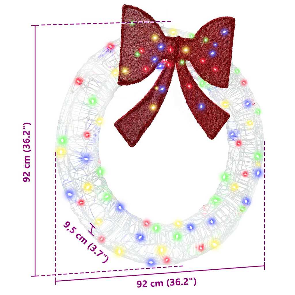 Ghirlanda con 80 LED Multicolore 90 cm Acrilico