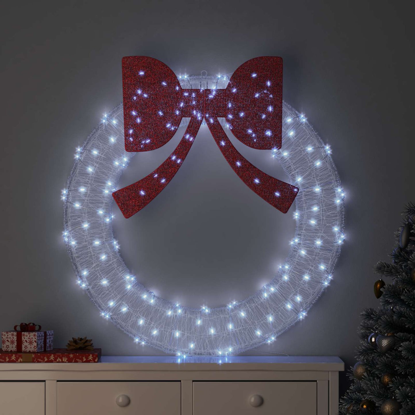 Ghirlanda con 150 LED Bianco freddo 120 cm Acrilico | homemem39