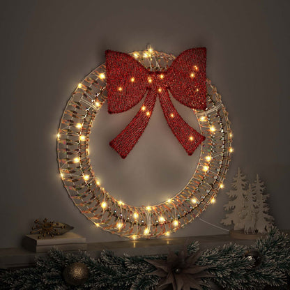 Ghirlanda con 60 LED Bianco caldo 76 x 76 x 8 cm PET | homemem39
