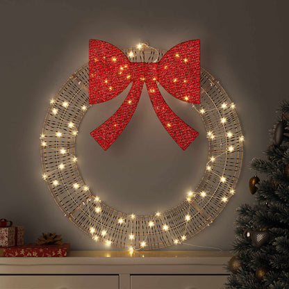 Ghirlanda con 60 LED Bianco caldo 76 x 76 x 8 cm PET | homemem39