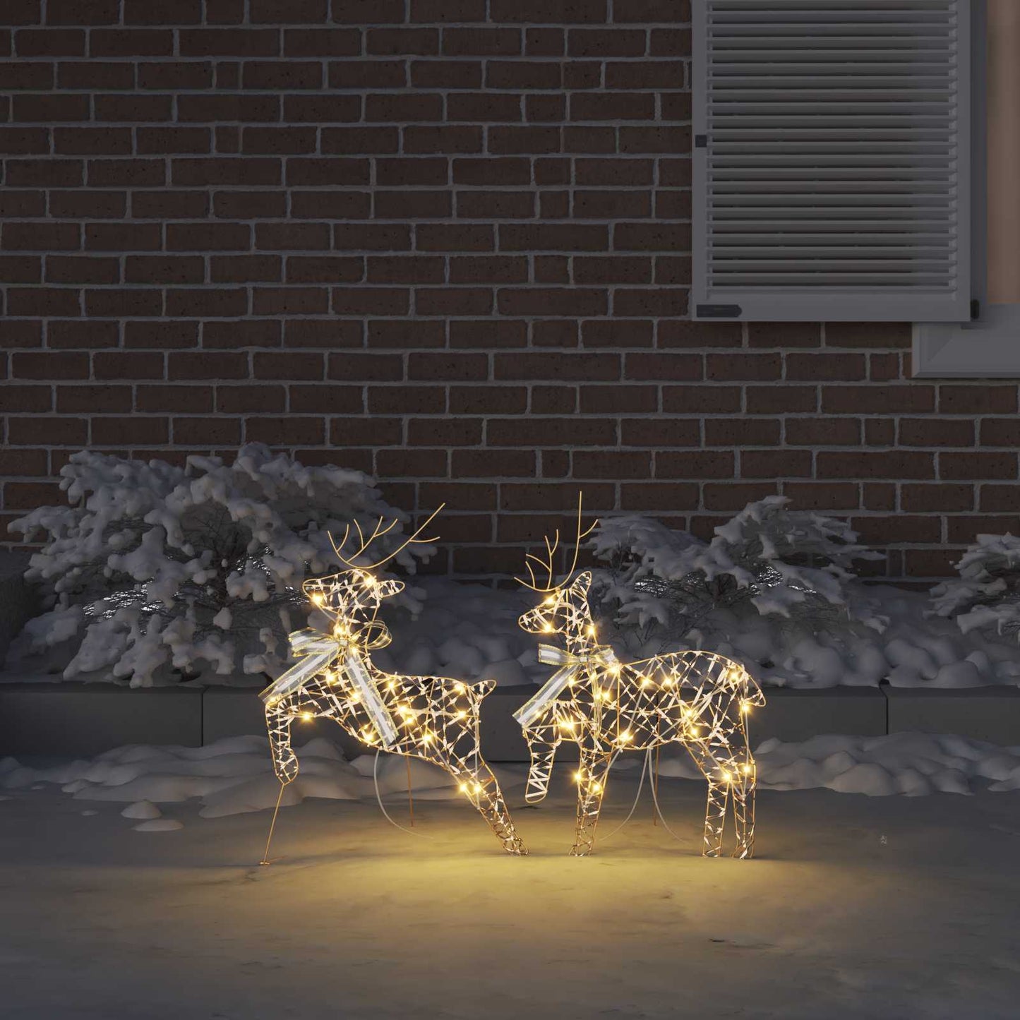 Renne LED con 40 LED 2 pcs Bianco caldo PET | homemem39