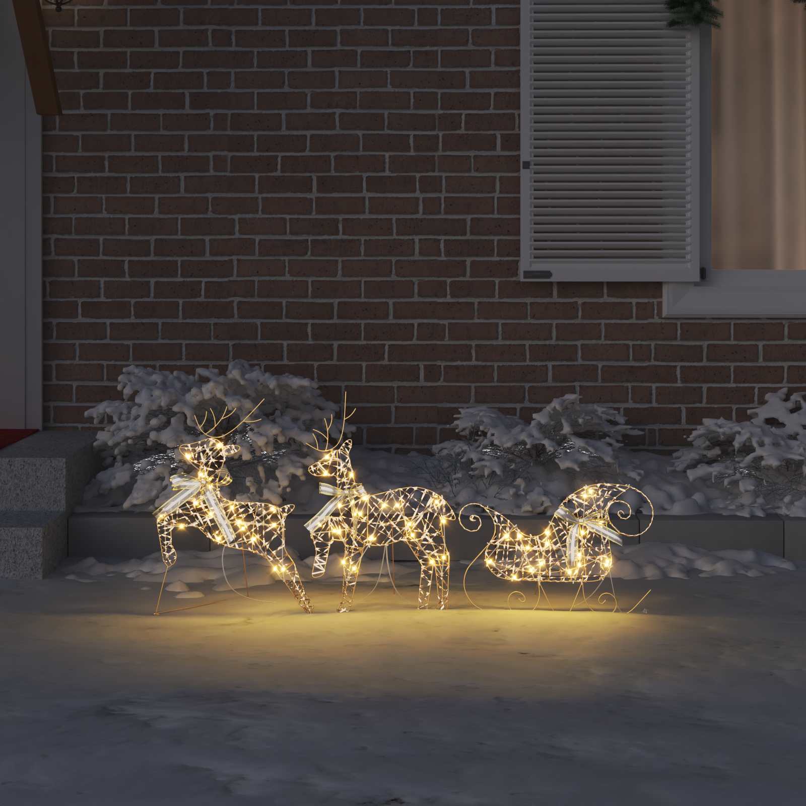 Renne LED con 60 LED 3 pcs Bianco caldo PET | homemem39