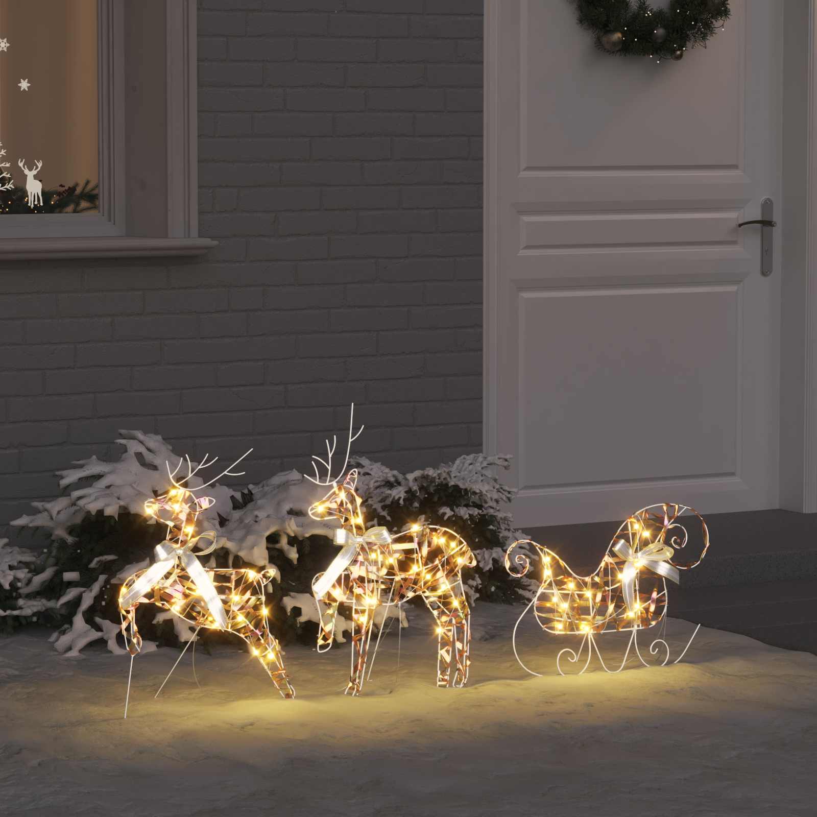 Renne LED con 60 LED 3 pcs Bianco caldo PET | homemem39