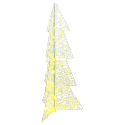 Albero di Natale con 100 LED Bianco caldo 120 cm Acrilico | homemem39