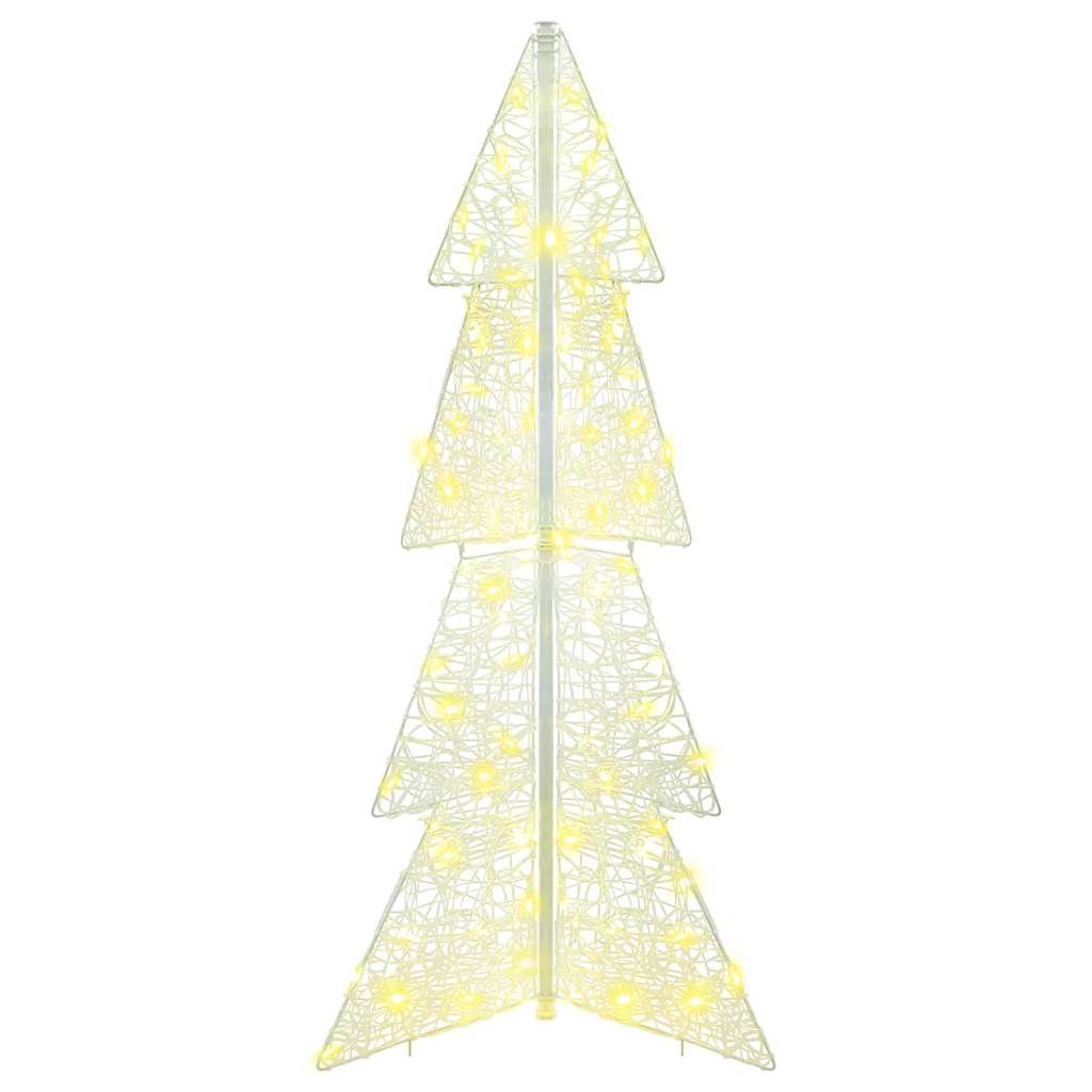 Albero di Natale con 100 LED Bianco caldo 120 cm Acrilico | homemem39