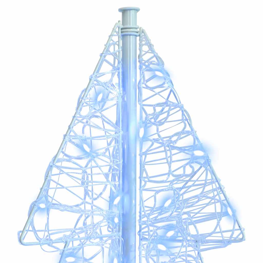 Albero di Natale con 100 LED Bianco Freddo 120 cm Acrilico | homemem39
