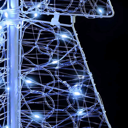 Albero di Natale con 100 LED Bianco Freddo 120 cm Acrilico | homemem39