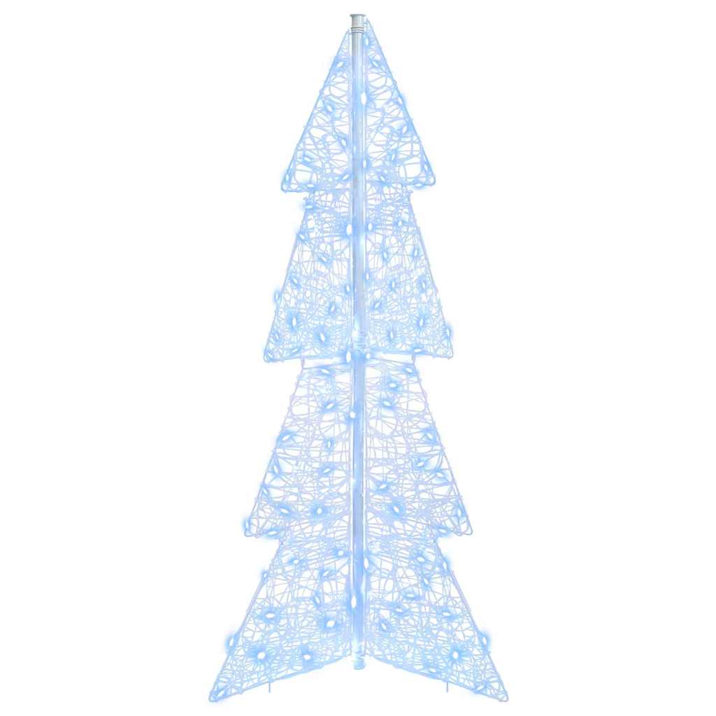 Albero di Natale con 100 LED Bianco Freddo 120 cm Acrilico | homemem39