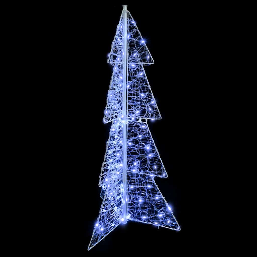 Albero di Natale con 100 LED Bianco Freddo 120 cm Acrilico | homemem39