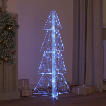 Albero di Natale con 100 LED Blu 120 cm Acrilico | homemem39