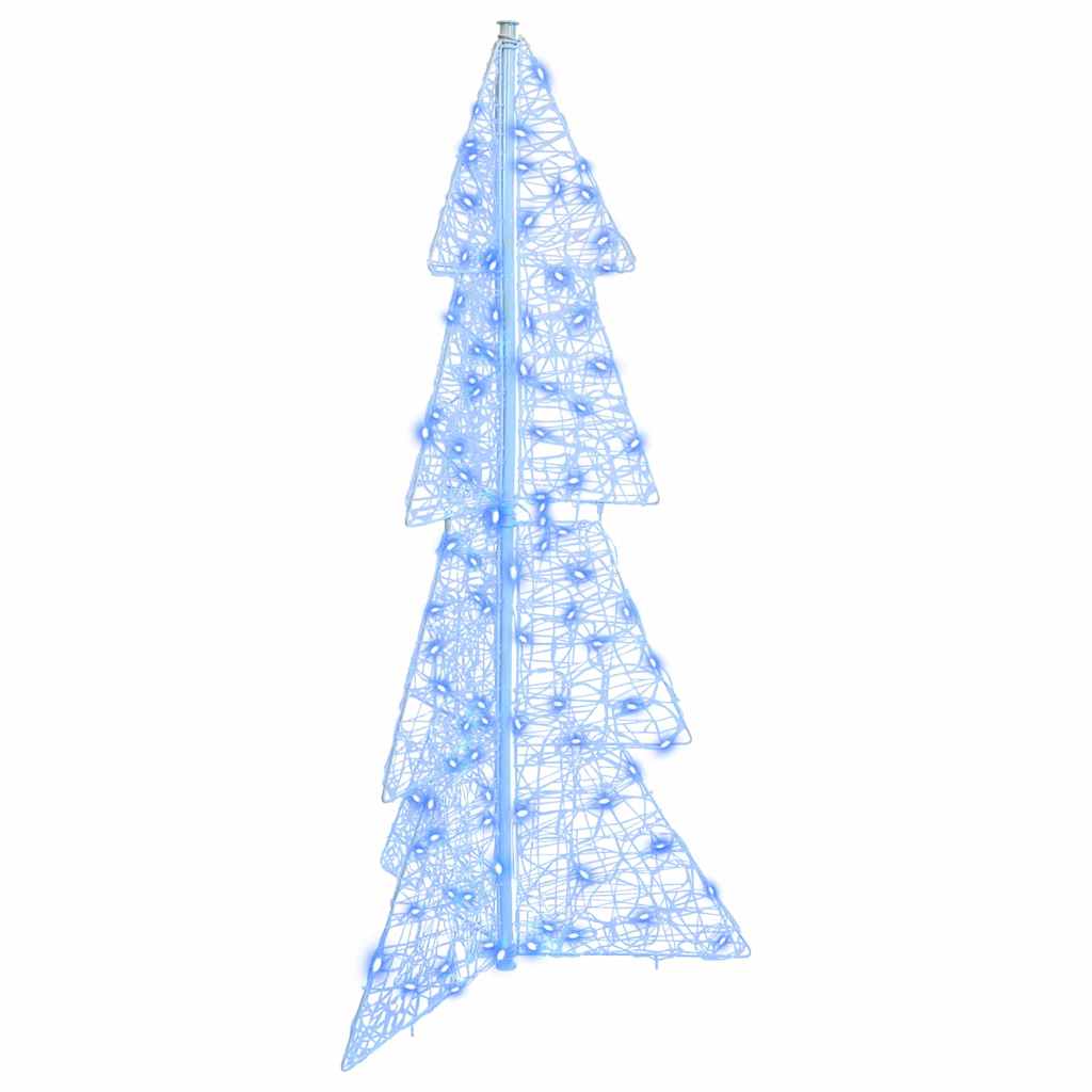 Albero di Natale con 100 LED Blu 120 cm Acrilico | homemem39