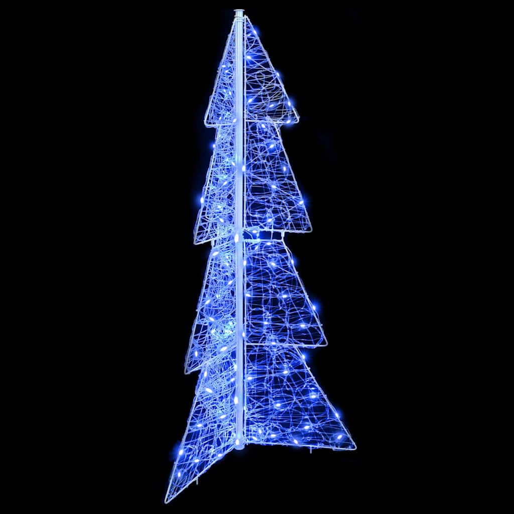 Albero di Natale con 100 LED Blu 120 cm Acrilico | homemem39