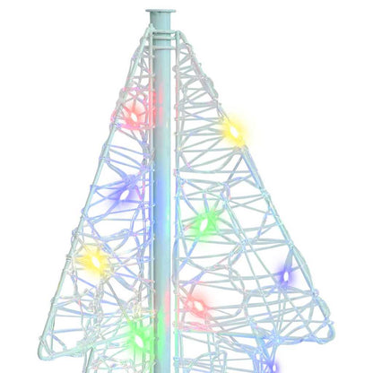 Albero di Natale con 100 LED Multicolore 120 cm Acrilico | homemem39