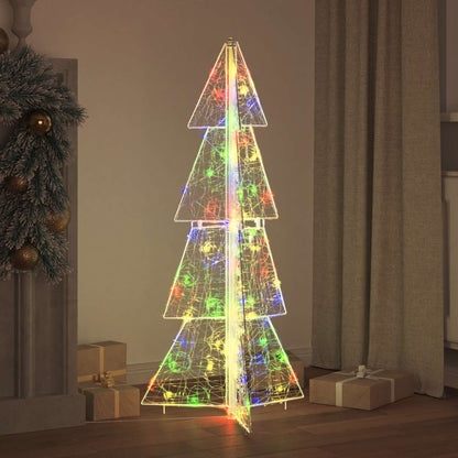 Albero di Natale con 100 LED Multicolore 120 cm Acrilico | homemem39