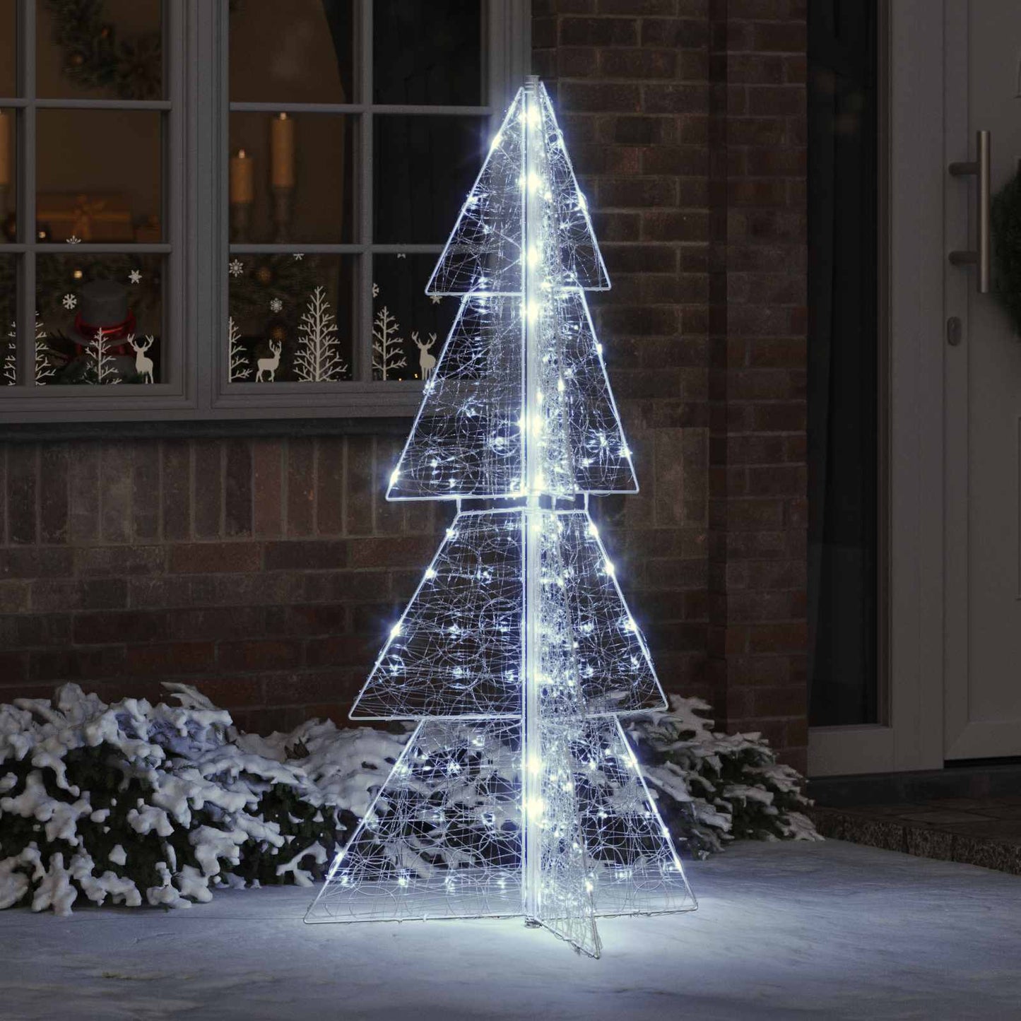 Albero di Natale con 160 LED Bianco Freddo 150 cm Acrilico | homemem39