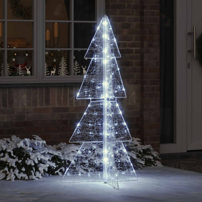 Albero di Natale con 160 LED Bianco Freddo 150 cm Acrilico | homemem39