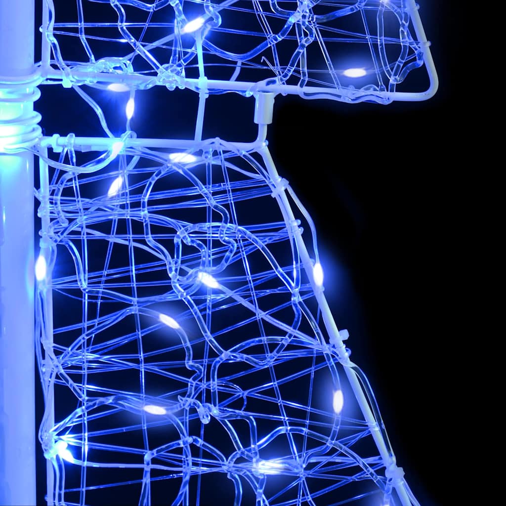 Albero di Natale con 160 LED Blu 150 cm Acrilico | homemem39
