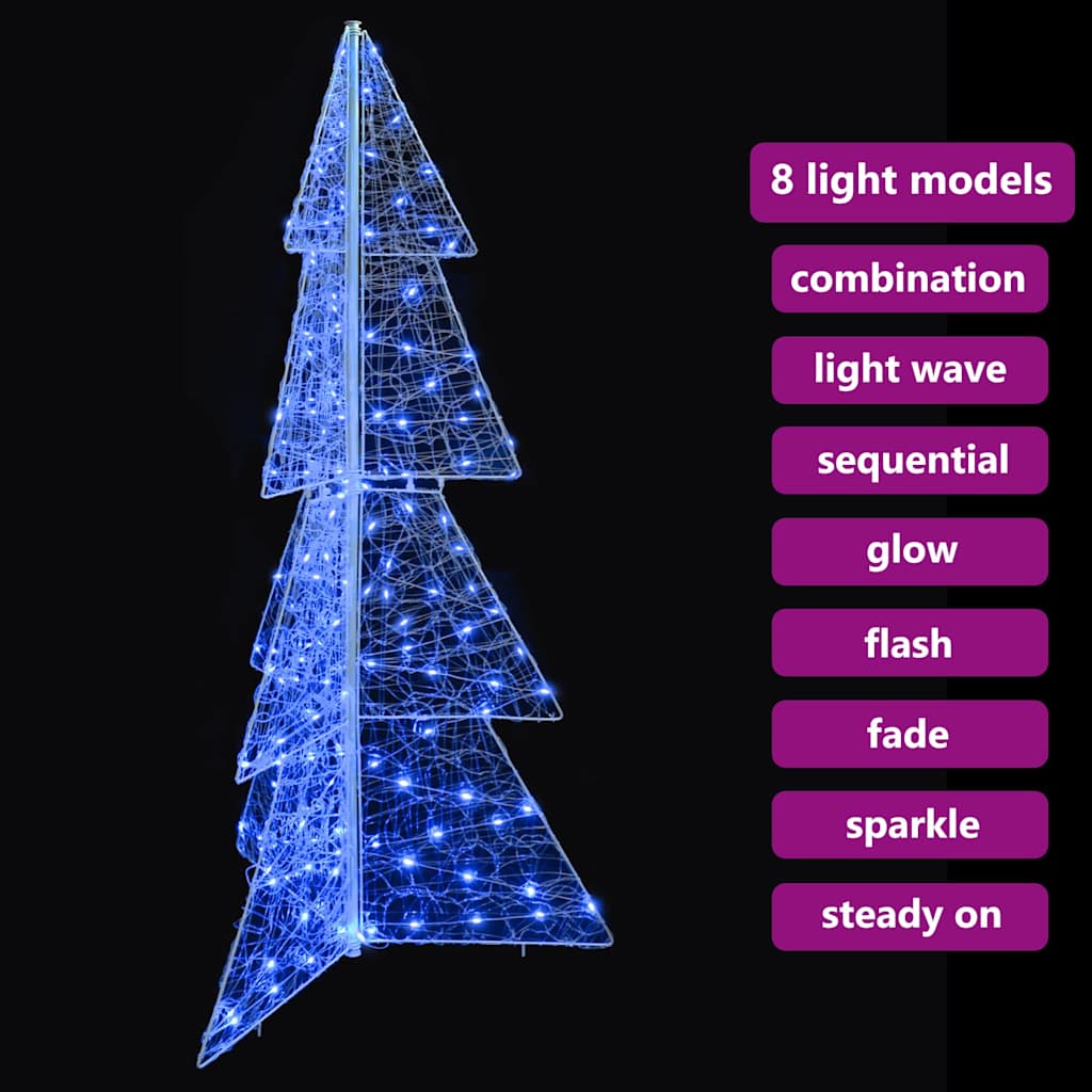Albero di Natale con 160 LED Blu 150 cm Acrilico | homemem39