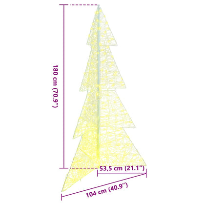 Albero di Natale con 240 LED Bianco caldo 180 cm Acrilico | homemem39