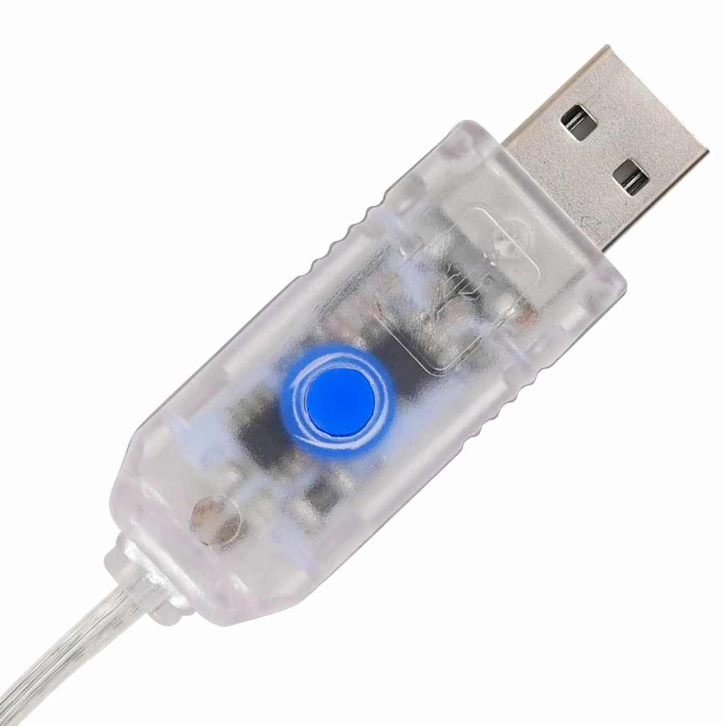 Albero di Natale con 240 LED Bianco Freddo 180 cm Acrilico