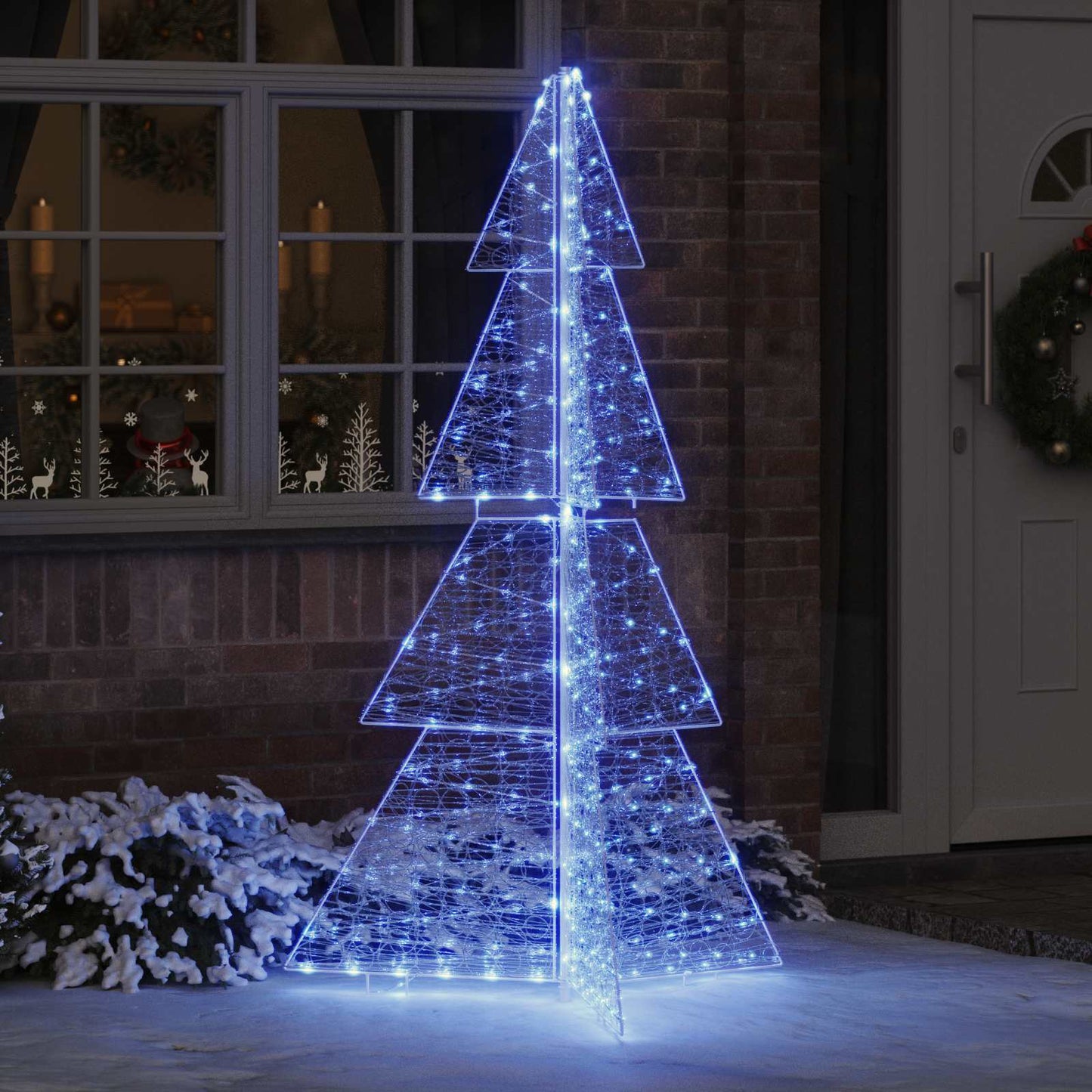 Albero di Natale con 240 LED Blu 180 cm Acrilico | homemem39