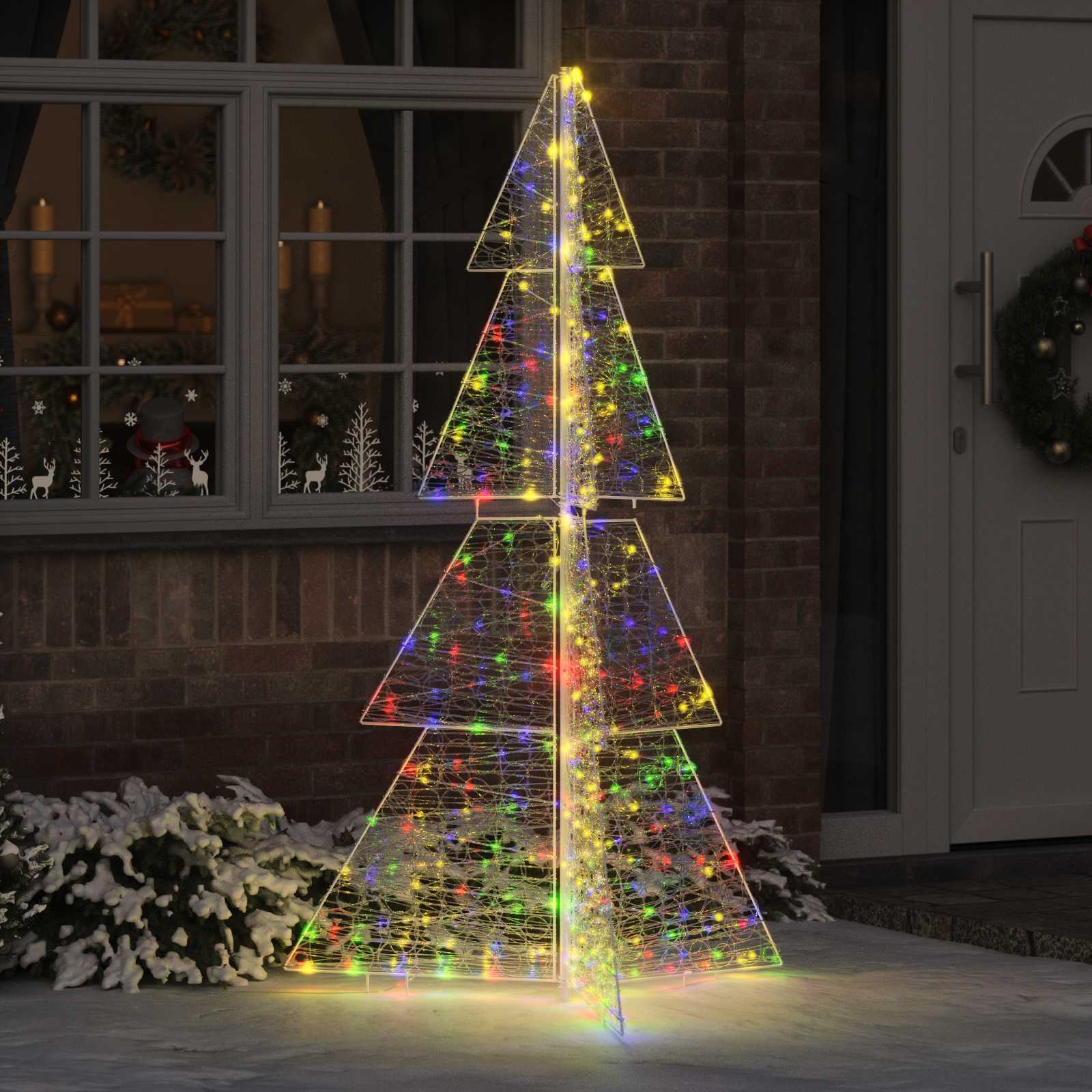 Albero di Natale con 240 LED Multicolore 180 cm Acrilico | homemem39