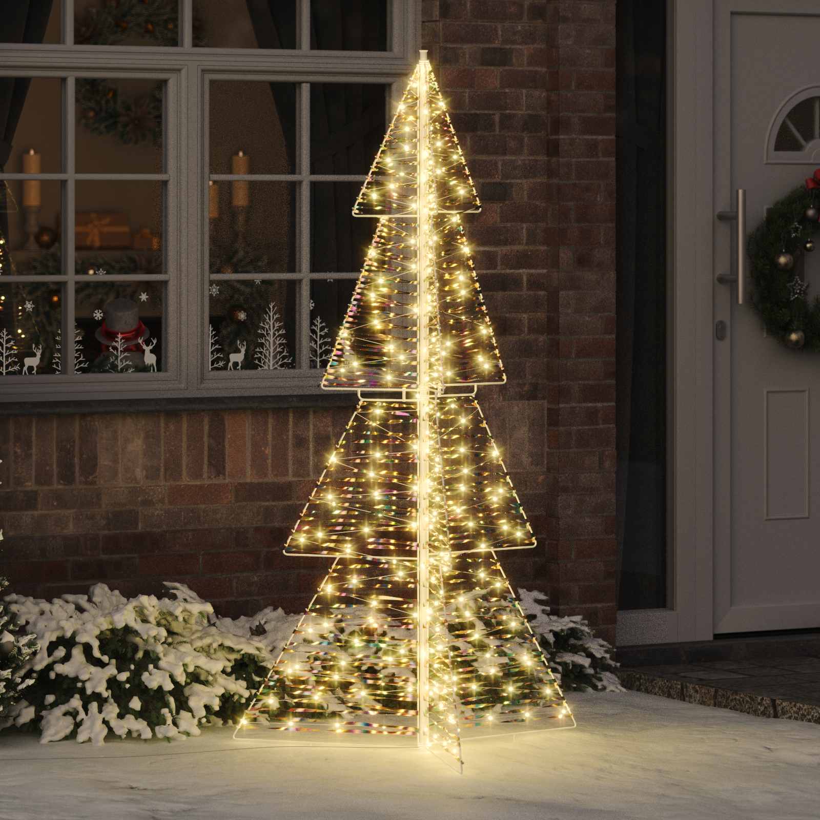 Albero di Natale con 240 LED Bianco caldo 180 cm PET | homemem39